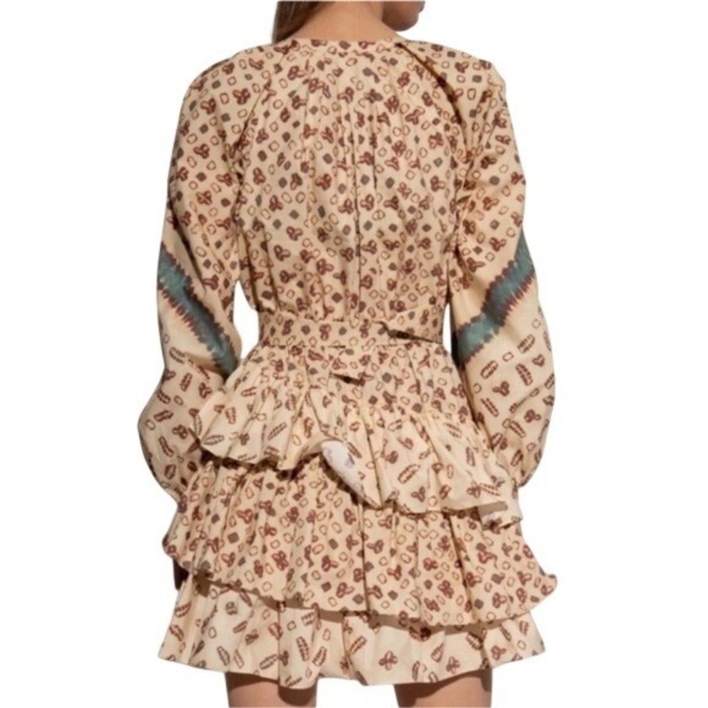 ULLA JOHNSON Miranda Mini Belted Tiered Dress Sz US 4 - Picture 11 of 14